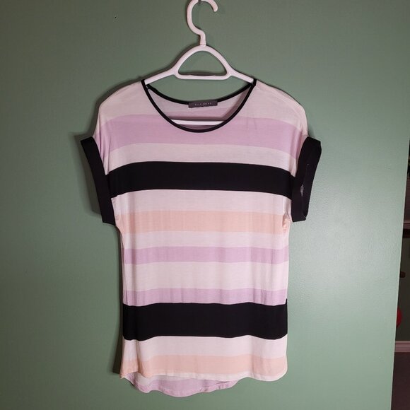 Stripe drop shoulder short sleeve t-shirt - Picture 1 of 6